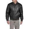 imageChampion mens Letterman Varsity Bomber Jacket With PatchesBlack Faux Leather
