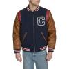 imageChampion mens Letterman Varsity Bomber Jacket With PatchesNavyMustard