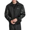 imageChampion mens Letterman Varsity Bomber Zipper Closure Jacket With Faux Leather SleevesBlack