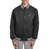 imageChampion mens Logo Stripedtrim Varsity JacketBlack