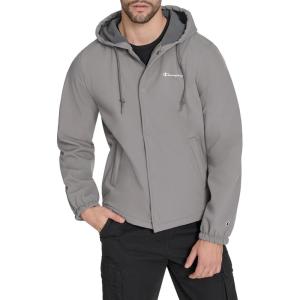 imageChampion mens Hooded Coaches Rain JacketGargoyle Soft Shell