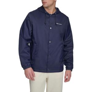 imageChampion mens Hooded Coaches Rain JacketPeacoat