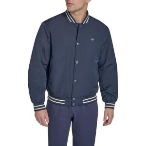 imageChampion mens Logo Stripedtrim Varsity JacketPeacoat Matte Filled