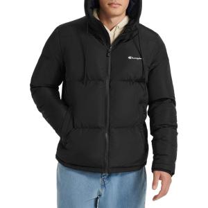 imageChampion mens Quilted Fullzip Hooded Puffer JacketBlack