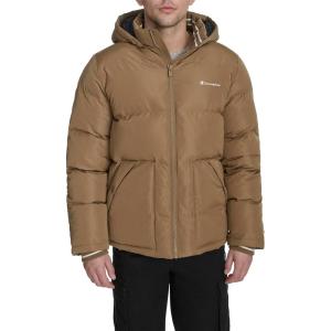 imageChampion mens Quilted Fullzip Hooded Puffer JacketOtter Patch Pocket
