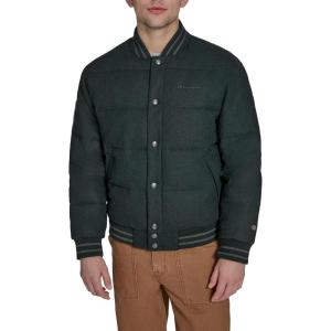 imageChampion mens Varsity Bomber Puffer JacketPine Wool