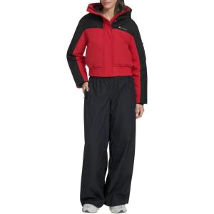 imageChampion womens Cropped Hooded Ski BomberBlackRed