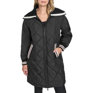 imageChampion womens Midlength Diamond Quilted Shawl Collar JacketBlack