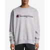 image:imageChampion Mens Mens Crewneck Fleece Sweatshirt Standard Fit Midweight C Logo Available in Regular and Big amp TallWhite Double Logo