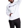image:imageChampion Mens Pullover Fleece Hoodie Standard Fit Midweight Script Logo Available in Regular and Big amp TallWhite  Classic Script Logo