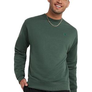 image:imageChampion Mens Mens Crewneck Fleece Sweatshirt Standard Fit Midweight C Logo Available in Regular and Big amp TallDark Green C Logo