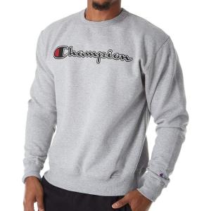 image:imageChampion Mens Mens Crewneck Fleece Sweatshirt Standard Fit Midweight C Logo Available in Regular and Big amp TallFelt Oxford Grey