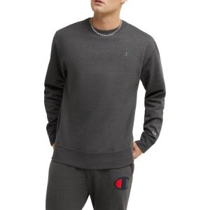 image:imageChampion Mens Mens Crewneck Fleece Sweatshirt Standard Fit Midweight C Logo Available in Regular and Big amp TallGranite Heather C Logo