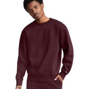 image:imageChampion Mens Mens Crewneck Fleece Sweatshirt Standard Fit Midweight C Logo Available in Regular and Big amp TallMaroon  C Logo