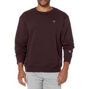 image:imageChampion Mens Mens Crewneck Fleece Sweatshirt Standard Fit Midweight C Logo Available in Regular and Big amp TallMaroonTeam Gold C Logo
