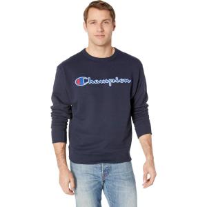image:imageChampion Mens Mens Crewneck Fleece Sweatshirt Standard Fit Midweight C Logo Available in Regular and Big amp TallNavy
