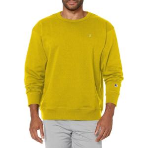 image:imageChampion Mens Mens Crewneck Fleece Sweatshirt Standard Fit Midweight C Logo Available in Regular and Big amp TallTeam Gold C Logo