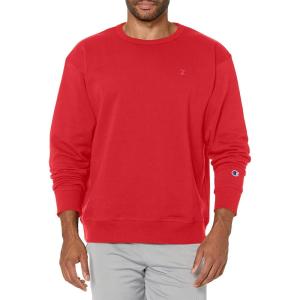 image:imageChampion Mens Mens Crewneck Fleece Sweatshirt Standard Fit Midweight C Logo Available in Regular and Big amp TallTeam Red Scarlet C Logo