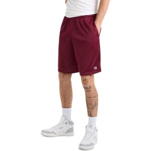 image:imageChampion Mens Shorts Mens Mesh Gym Shorts Lightweight Athletic Shorts Reg Or Big amp TallBordeaux Red  C Patch Logo