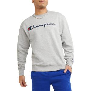 image:imageChampion mens Crewneck Sweatshirt Powerblend Fleece Hoodie Sweatshirt for Men Script Logo Reg Or Big amp TallOxford Gray  Classic Script Logo
