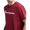 image:imageChampion Mens Classic Script Graphic Short Sleeve TShirt Standard Fit Script Logo Available in Regular and Big amp TallPomegranate