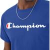 image:imageChampion Mens Classic Script Graphic Short Sleeve TShirt Standard Fit Script Logo Available in Regular and Big amp TallSurf the Web  Classic Script Logo