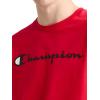 image:imageChampion Mens Classic Script Graphic Short Sleeve TShirt Standard Fit Script Logo Available in Regular and Big amp TallTango Red