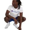 image:imageChampion Mens Classic Script Graphic Short Sleeve TShirt Standard Fit Script Logo Available in Regular and Big amp TallWhite  Classic Script Logo