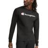 image:imageChampion Mens Long Sleeve Tshirt Classic Tshirt for Men Reg Or Big amp TallBlack  Classic Script Logo