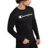 image:imageChampion Mens Long Sleeve Tshirt Classic Tshirt for Men Reg Or Big amp TallBlack Script