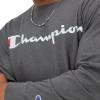 image:imageChampion Mens Long Sleeve Tshirt Classic Tshirt for Men Reg Or Big amp TallGranite Heather  Classic Script Logo