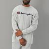 image:imageChampion Mens Long Sleeve Tshirt Classic Tshirt for Men Reg Or Big amp TallOxford Gray  Classic Script Logo