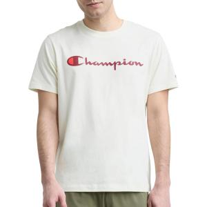 image:imageChampion Mens Classic Script Graphic Short Sleeve TShirt Standard Fit Script Logo Available in Regular and Big amp TallUnbleached Cotton