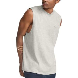 image:imageChampion Mens Muscle Tank Classic Graphic Muscle Tee Sleeveless Tshirt for Men Reg Or Big amp TallOxford Gray  C Logo