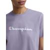 image:imageChampion Womens Classic Short Sleeve Graphic TShirt Standard Fit Script LogoDaybreak