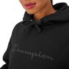 image:imageChampion Womens Hoodie Blank Canvas Powerblend Midweight Fleece Hoodie for WomenBlack  Embroidered Script Logo