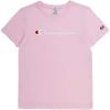 image:imageChampion Womens Classic Short Sleeve Graphic TShirt Standard Fit Script LogoPinkpoeny