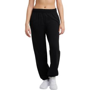 image:imageChampion Womens CinchedBottom Fleece Sweatpants Oversized Fit MidweightBlack