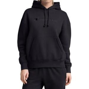 image:imageChampion Womens Hoodie Blank Canvas Powerblend Midweight Fleece Hoodie for WomenBlack  Tonal Script Logo