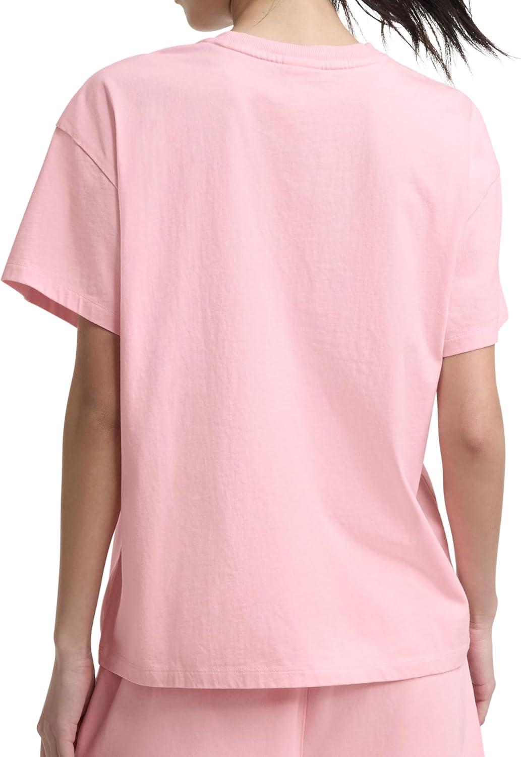 image:imageChampion Womens Classic Short Sleeve Graphic TShirt Loose Fit Script LogoRose Shadow