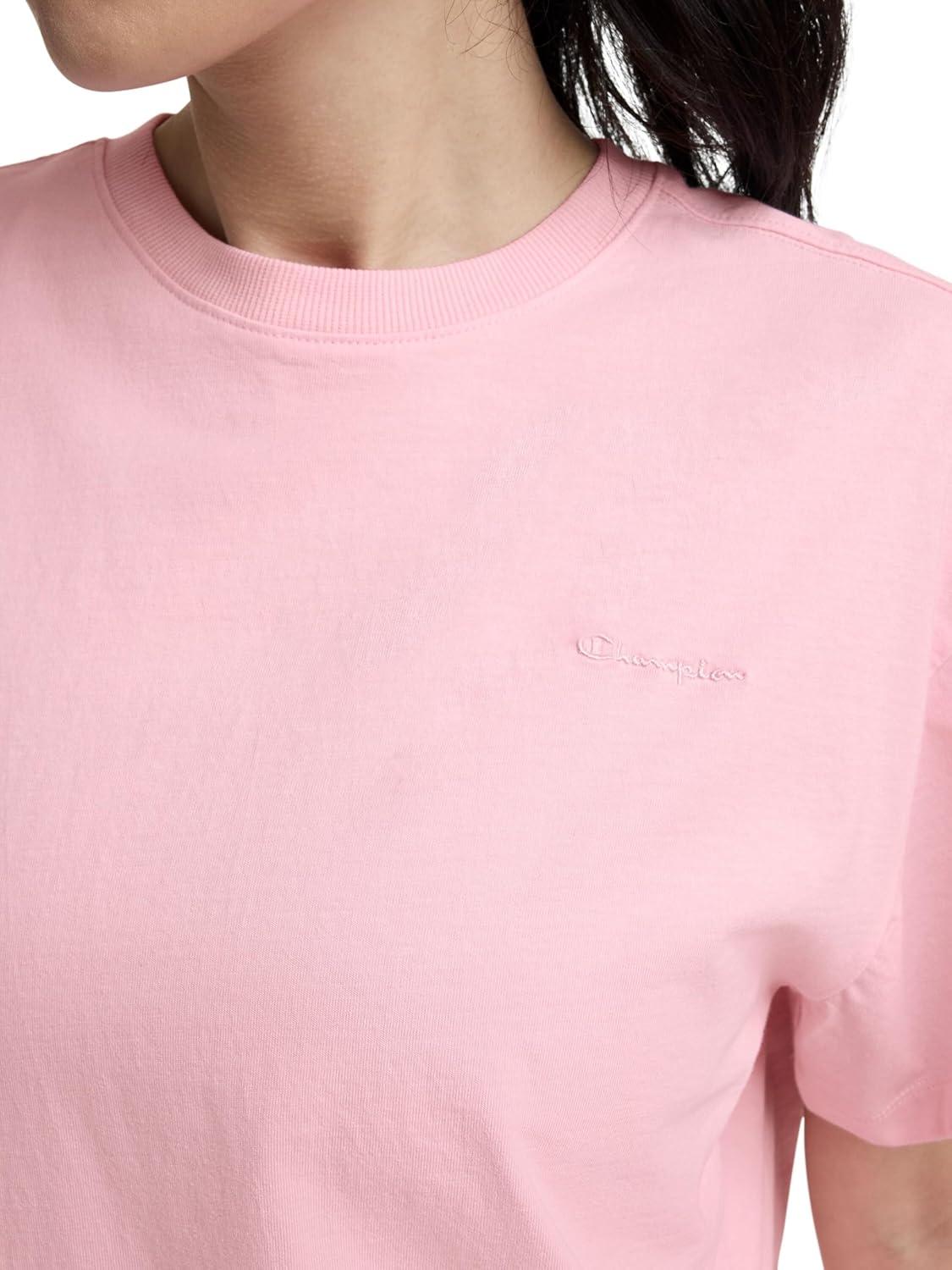 image:imageChampion Womens Classic Short Sleeve Graphic TShirt Loose Fit Script LogoRose Shadow