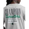 image:imageChampion Mens Classic Graphic Short Sleeve TShirt Standard Fit 2025 GraphicsOxford Grey Heather  Sunsetters