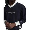 image:imageChampion Mens Lightweight VNeck Woven Pullover Script LogoBlack