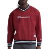 image:imageChampion Mens Lightweight VNeck Woven Pullover Script LogoPomegranate