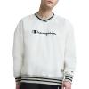 image:imageChampion Mens Lightweight VNeck Woven Pullover Script LogoUnbleached Cotton