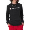 image:imageChampion Mens Long Sleeve Tshirt Hoodie Retired ColorsBlack  Classic Script Logo