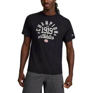 image:imageChampion Mens Classic Graphic Short Sleeve TShirt Standard Fit 2025 GraphicsBlack  Champion 1919