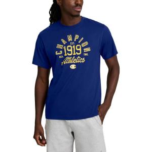 image:imageChampion Mens Classic Graphic Short Sleeve TShirt Standard Fit 2025 GraphicsBlue Depths  Champion 1919