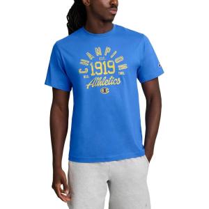 image:imageChampion Mens Classic Graphic Short Sleeve TShirt Standard Fit 2025 GraphicsNebulas Blue  Champion 1919