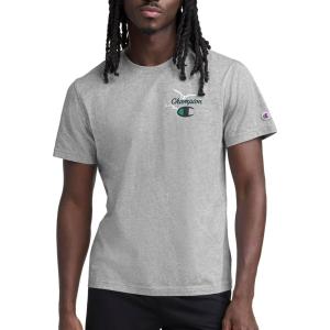 image:imageChampion Mens Classic Graphic Short Sleeve TShirt Standard Fit 2025 GraphicsOxford Grey Heather  Sunsetters
